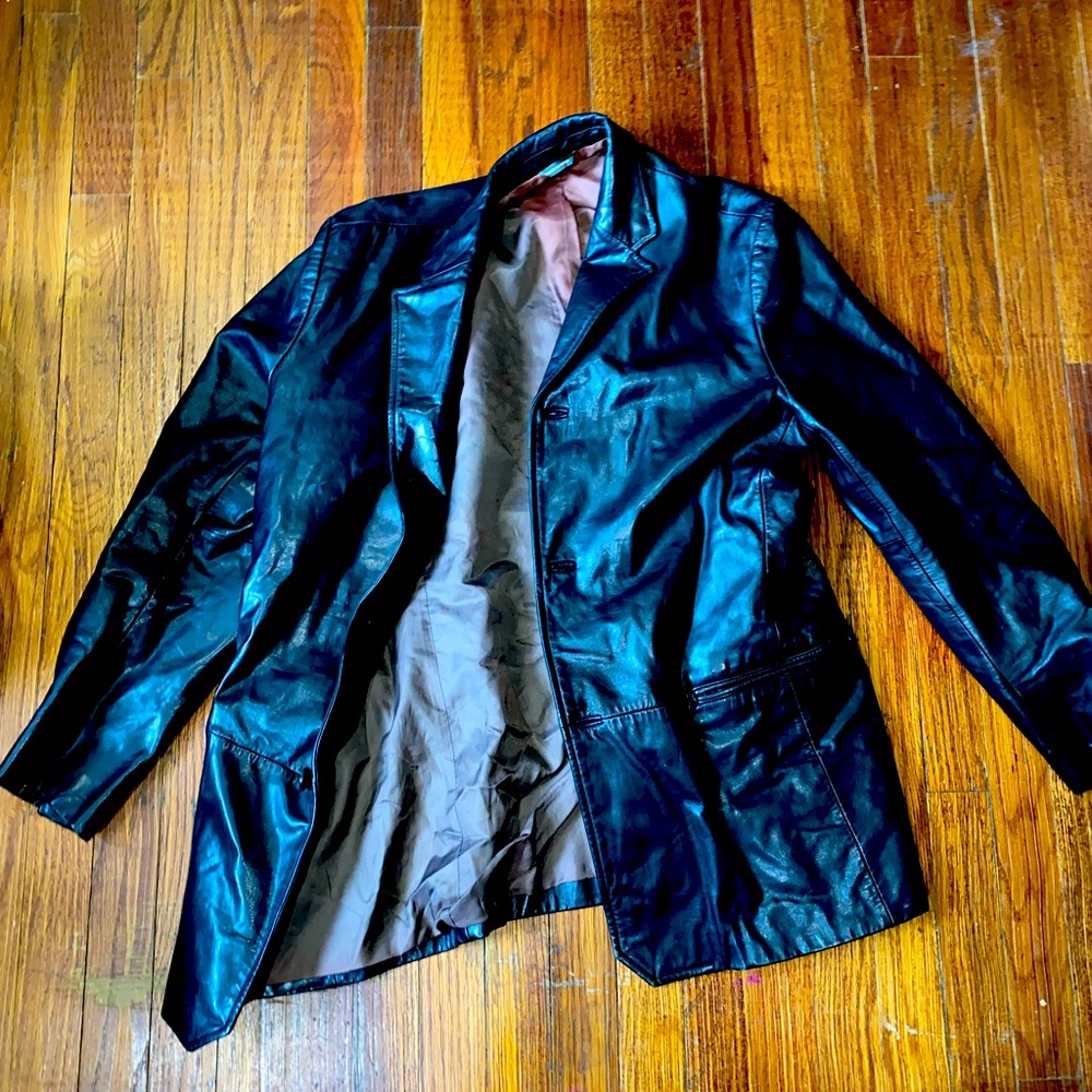 Banana Republic leather trench coat